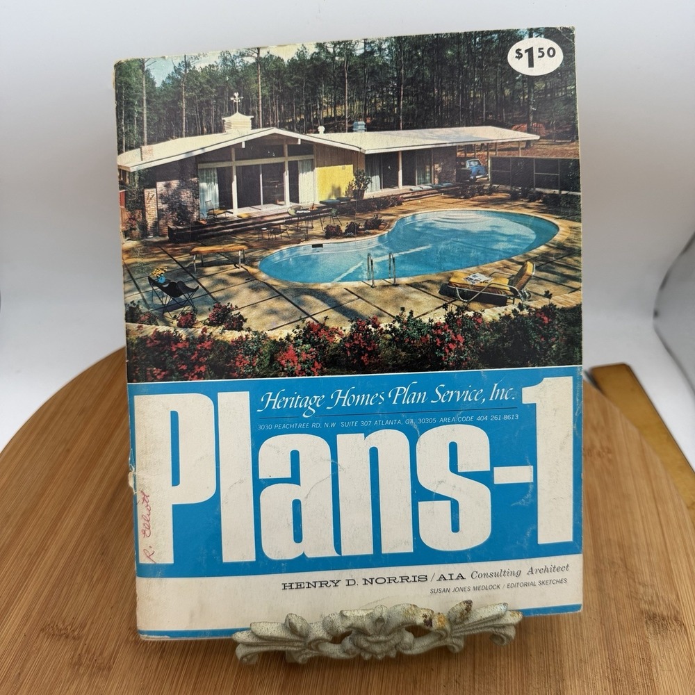 VTG 1967 Heritage Homes‎ Plans - 1 House Plan Catalog Henry D Norris A1A MCM